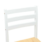 Esszimmerstühle 2 pcs Massives Gummiholz Weiß