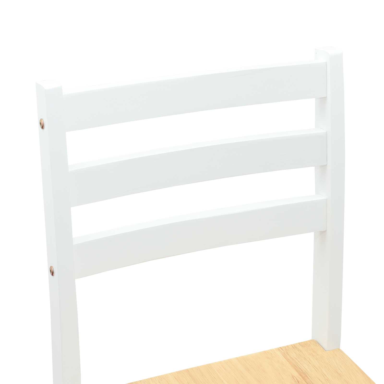 Esszimmerstühle 2 pcs Massives Gummiholz Weiß