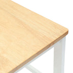 Esszimmerstühle 2 pcs Massives Gummiholz Weiß