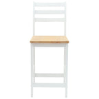 Esszimmerstühle 2 pcs Massives Gummiholz Weiß