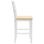 Esszimmerstühle 2 pcs Massives Gummiholz Weiß