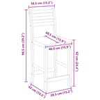 Esszimmerstühle 2 pcs Massives Gummiholz Weiß