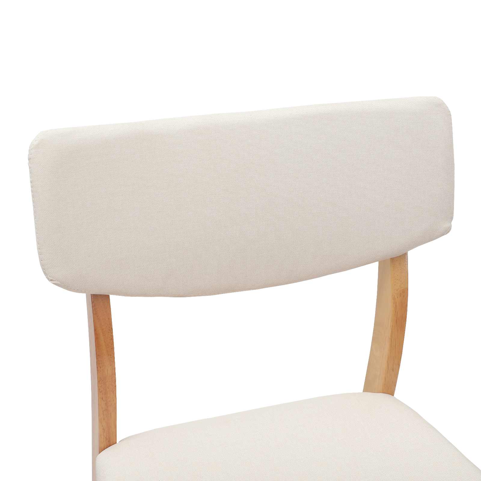 Esszimmerstühle 2 pcs Natur 48 x 49 x 95 cm Massives Gummiholz