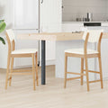 Esszimmerstühle 2 pcs Natur 48 x 49 x 95 cm Massives Gummiholz