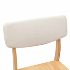 Esszimmerstühle 2 pcs Natur 48 x 49 x 95 cm Massives Gummiholz