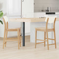 Esszimmerstühle 2 pcs Natur 48 x 49 x 95 cm Massives Gummiholz