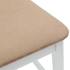 Esszimmerstühle 2 pcs Weiß 48 x 49 x 95 cm Massives Gummiholz