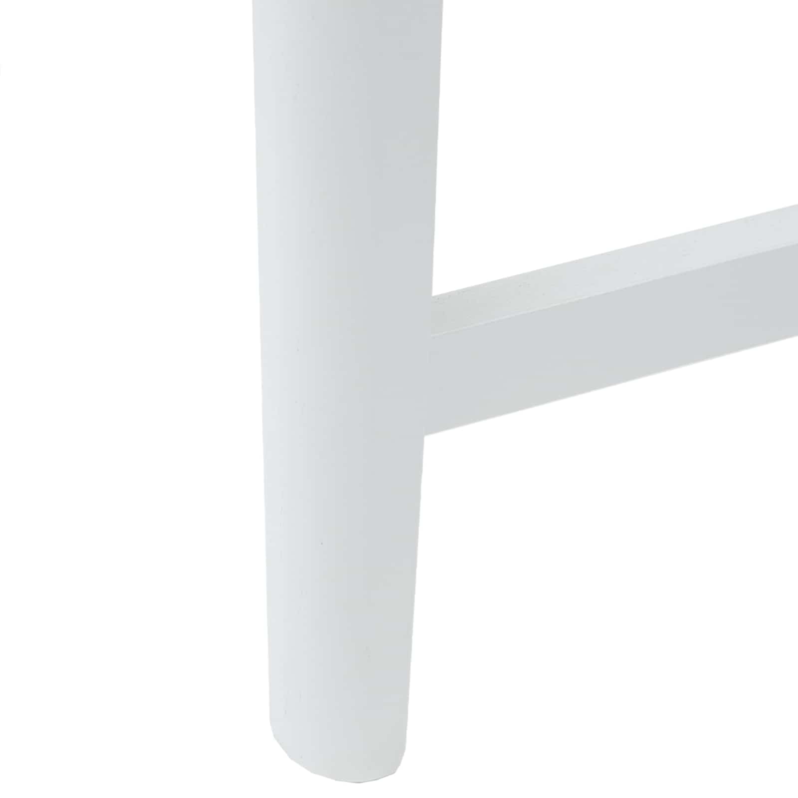 Esszimmerstühle 2 pcs Weiß 48 x 49 x 95 cm Massives Gummiholz