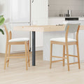 Esszimmerstühle 2 pcs Natur 48 x 49 x 95 cm Massives Gummiholz