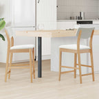 Esszimmerstühle 2 pcs Natur 48 x 49 x 95 cm Massives Gummiholz
