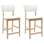 Esszimmerstühle 2 pcs Natur 48 x 49 x 95 cm Massives Gummiholz