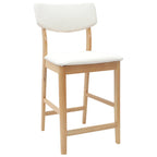 Esszimmerstühle 2 pcs Natur 48 x 49 x 95 cm Massives Gummiholz