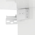 Badezimmermöbel-Set Mit Rad 4 pcs Hochglanz Weiß Holzwerkstoff