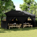 Party-Zelt Schwarz 292 x 580 x 315 cm Oxford-Stoff