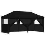 Party-Zelt Schwarz 292 x 580 x 315 cm Oxford-Stoff