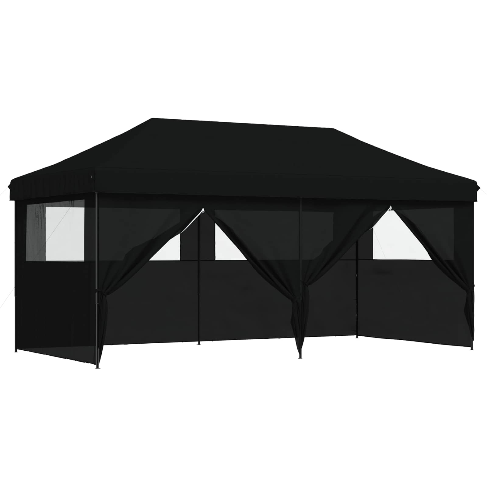 Party-Zelt Schwarz 292 x 580 x 315 cm Oxford-Stoff