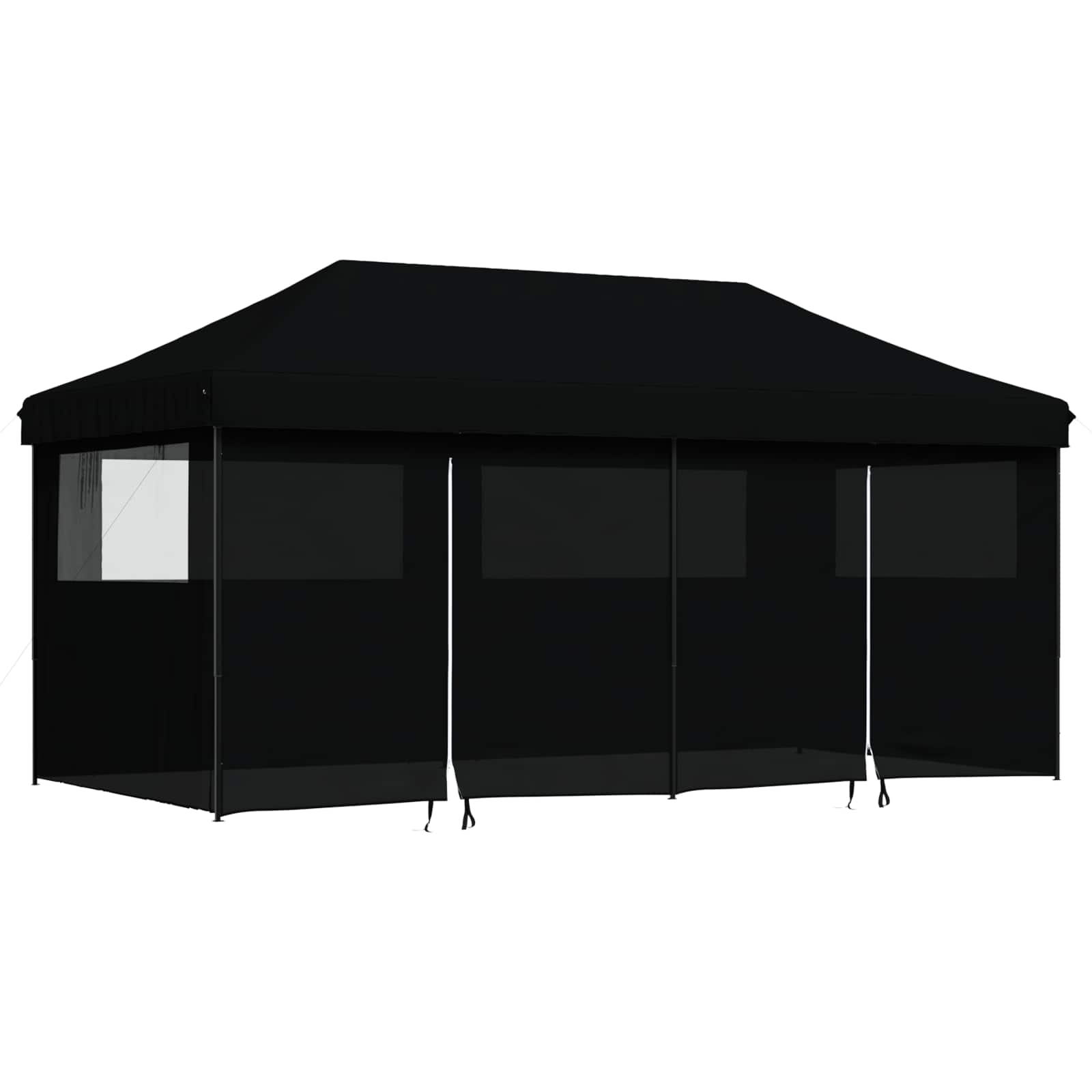 Party-Zelt Schwarz 292 x 580 x 315 cm Oxford-Stoff