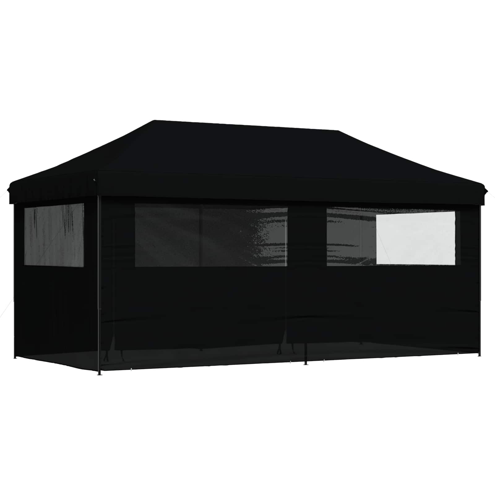 Party-Zelt Schwarz 292 x 580 x 315 cm Oxford-Stoff