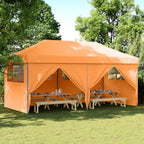 Party-Zelt Orange 292 x 580 x 315 cm Oxford-Stoff