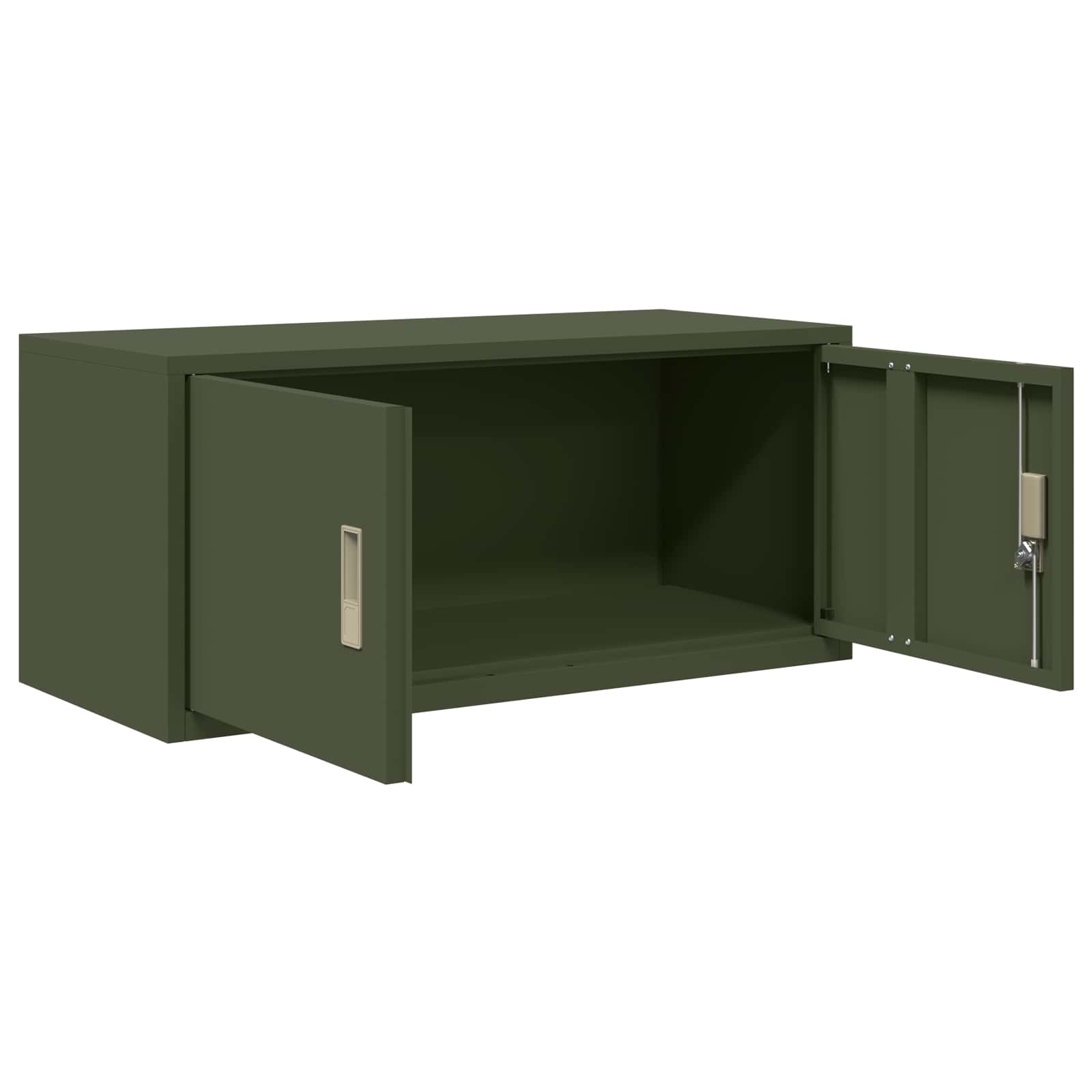 Aufbewahrungsschrank Olive Grün 90 x 40 x 40 cm Stahl