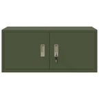Aufbewahrungsschrank Olive Grün 90 x 40 x 40 cm Stahl
