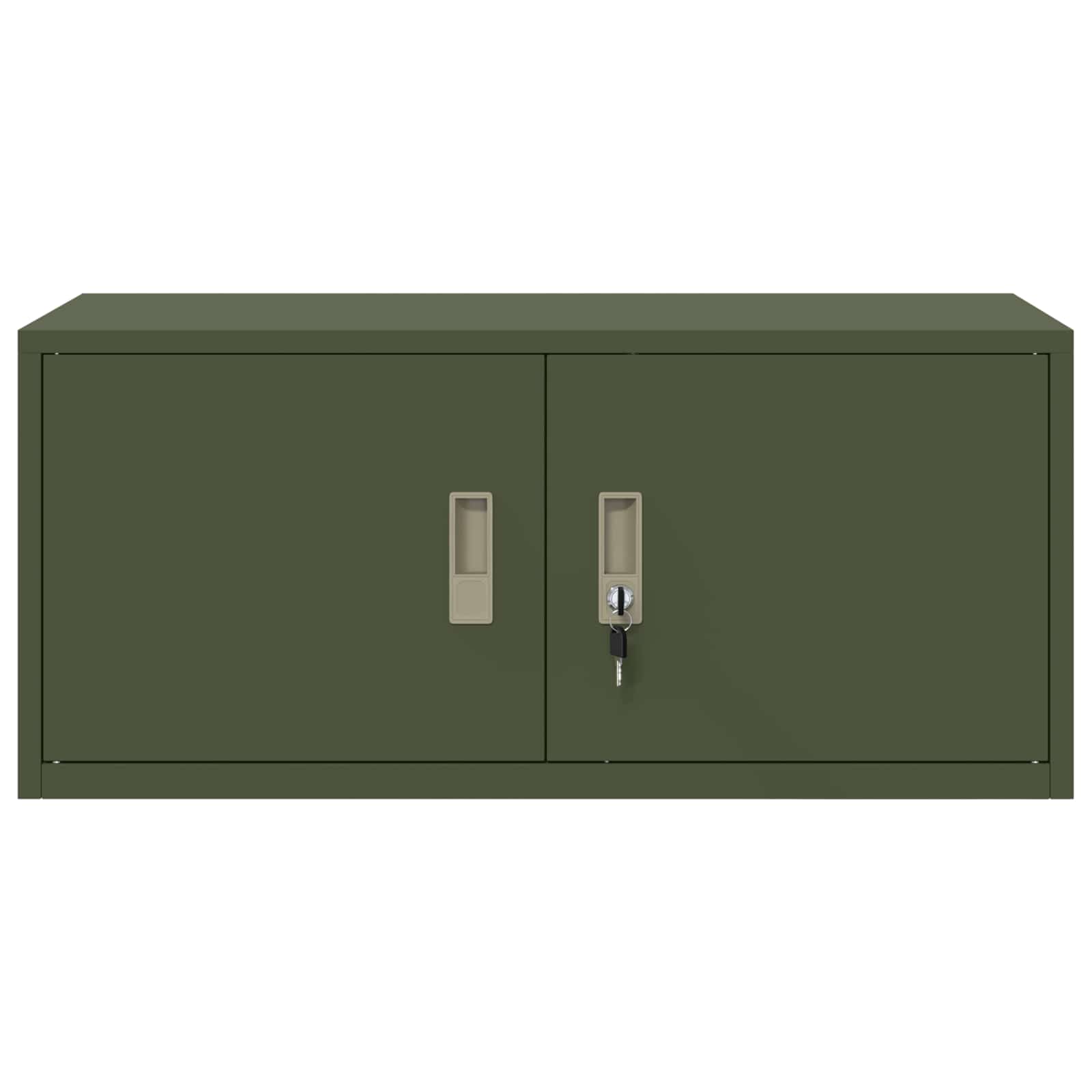 Aufbewahrungsschrank Olive Grün 90 x 40 x 40 cm Stahl