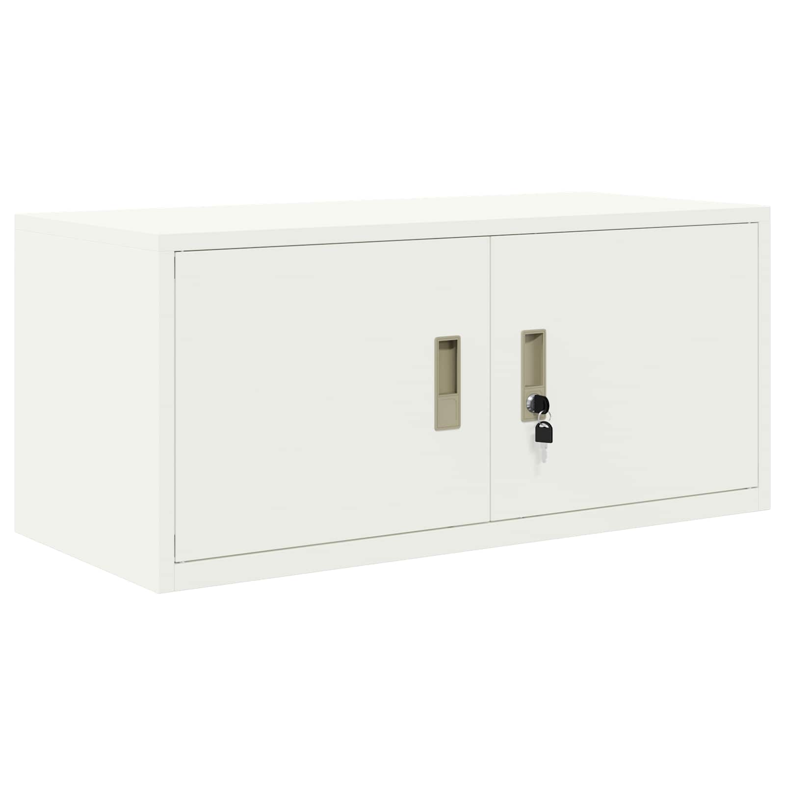 Aufbewahrungsschrank Weiß 90 x 40 x 40 cm Stahl