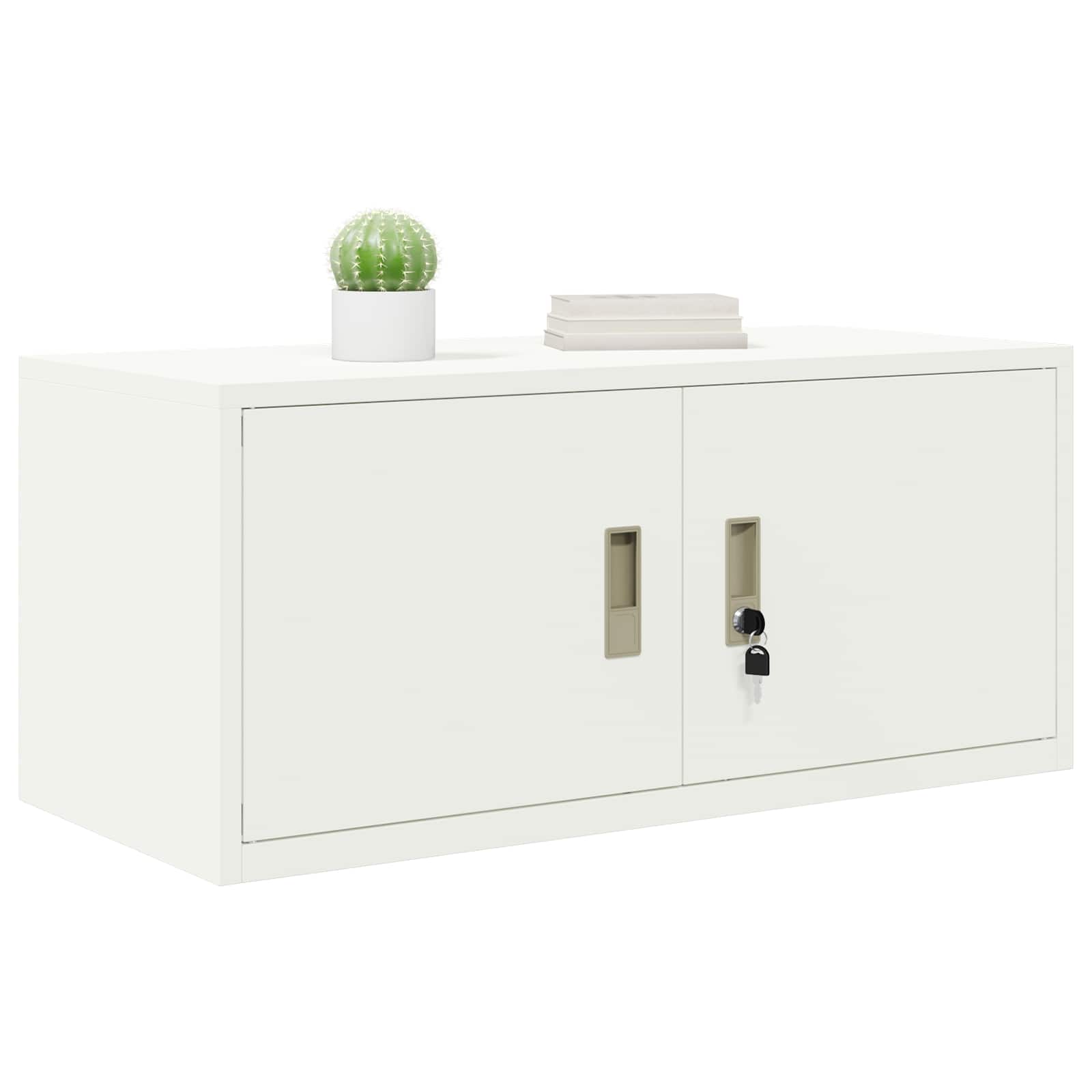 Aufbewahrungsschrank Weiß 90 x 40 x 40 cm Stahl
