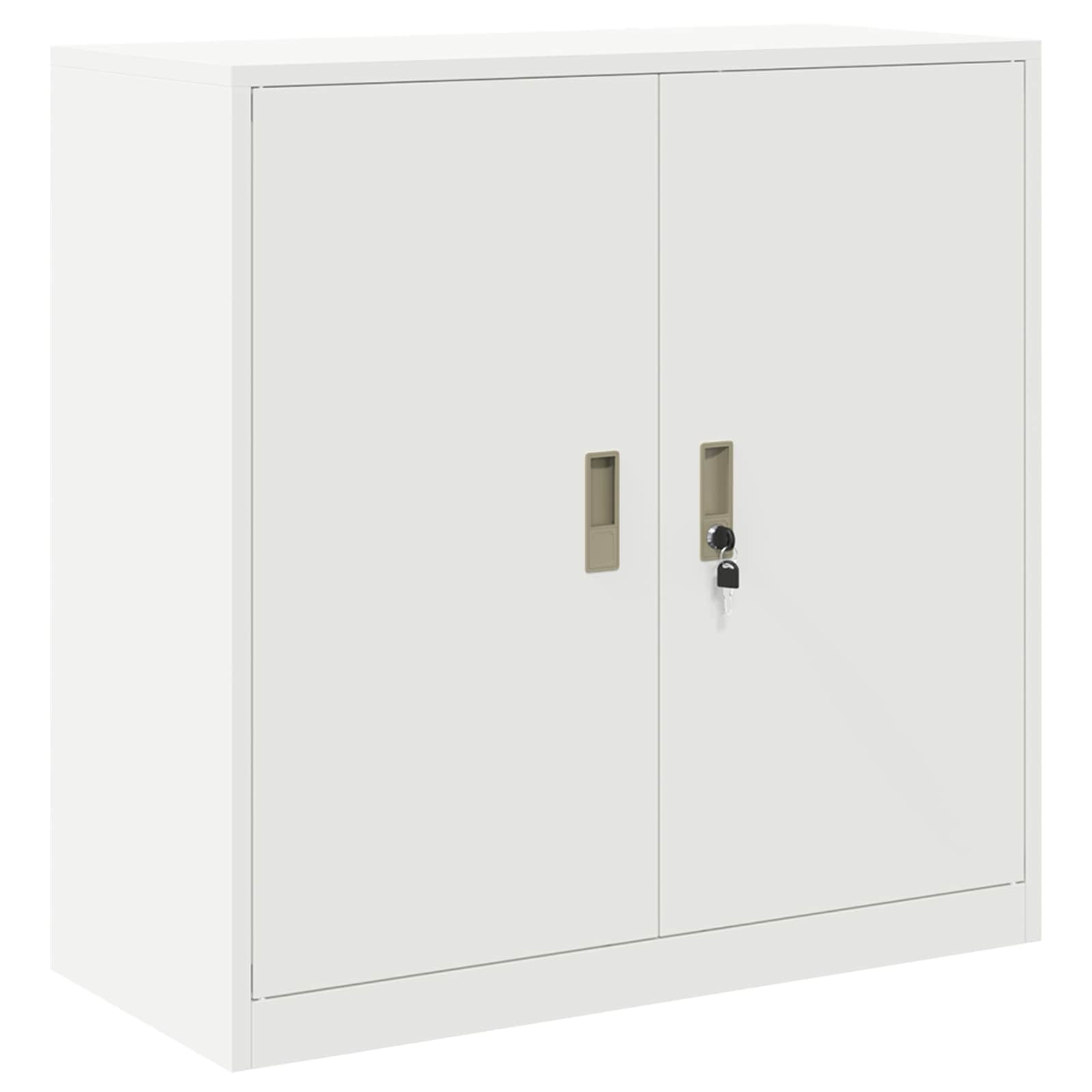 Aufbewahrungsschrank Weiß 90 x 40 x 90 cm Stahl