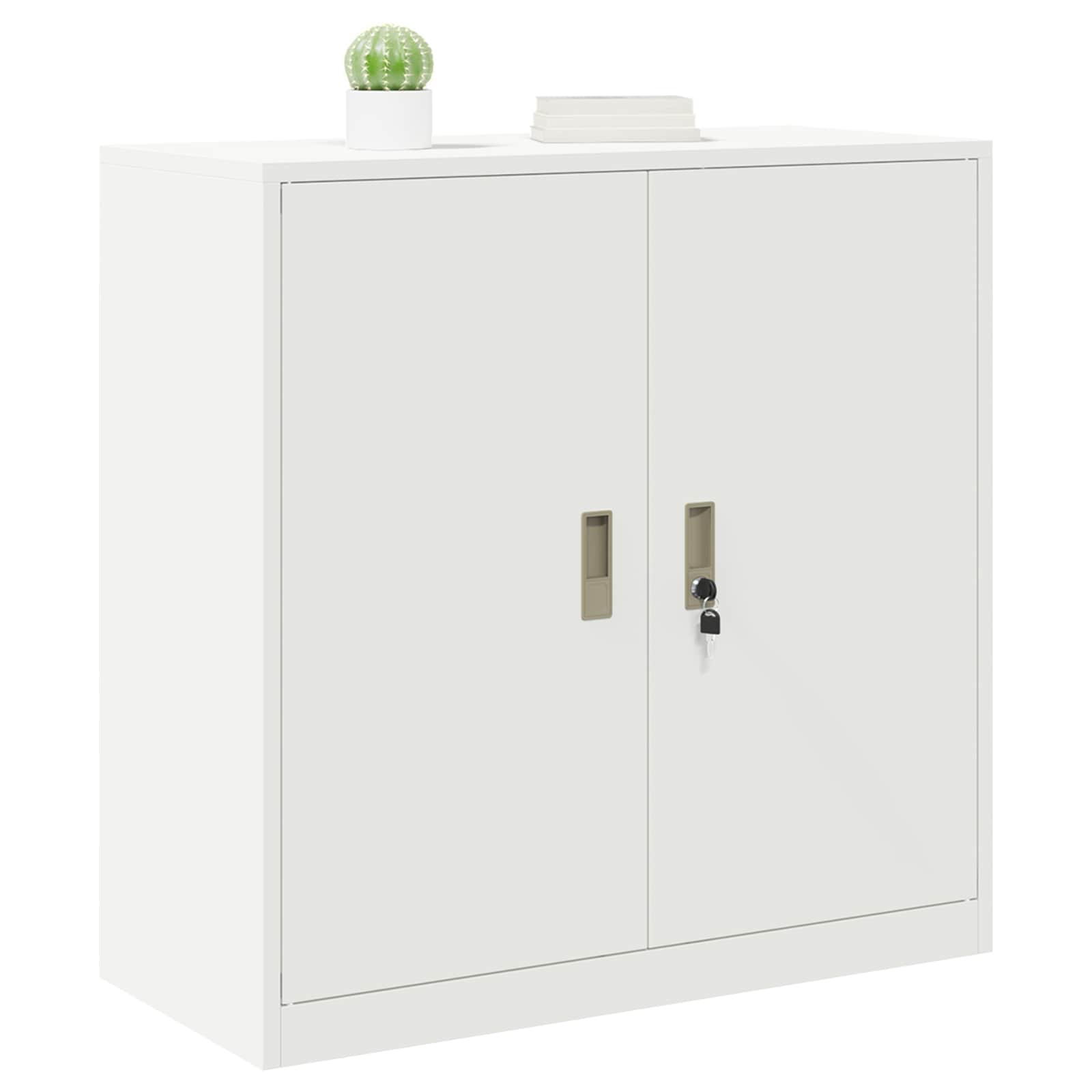 Aufbewahrungsschrank Weiß 90 x 40 x 90 cm Stahl