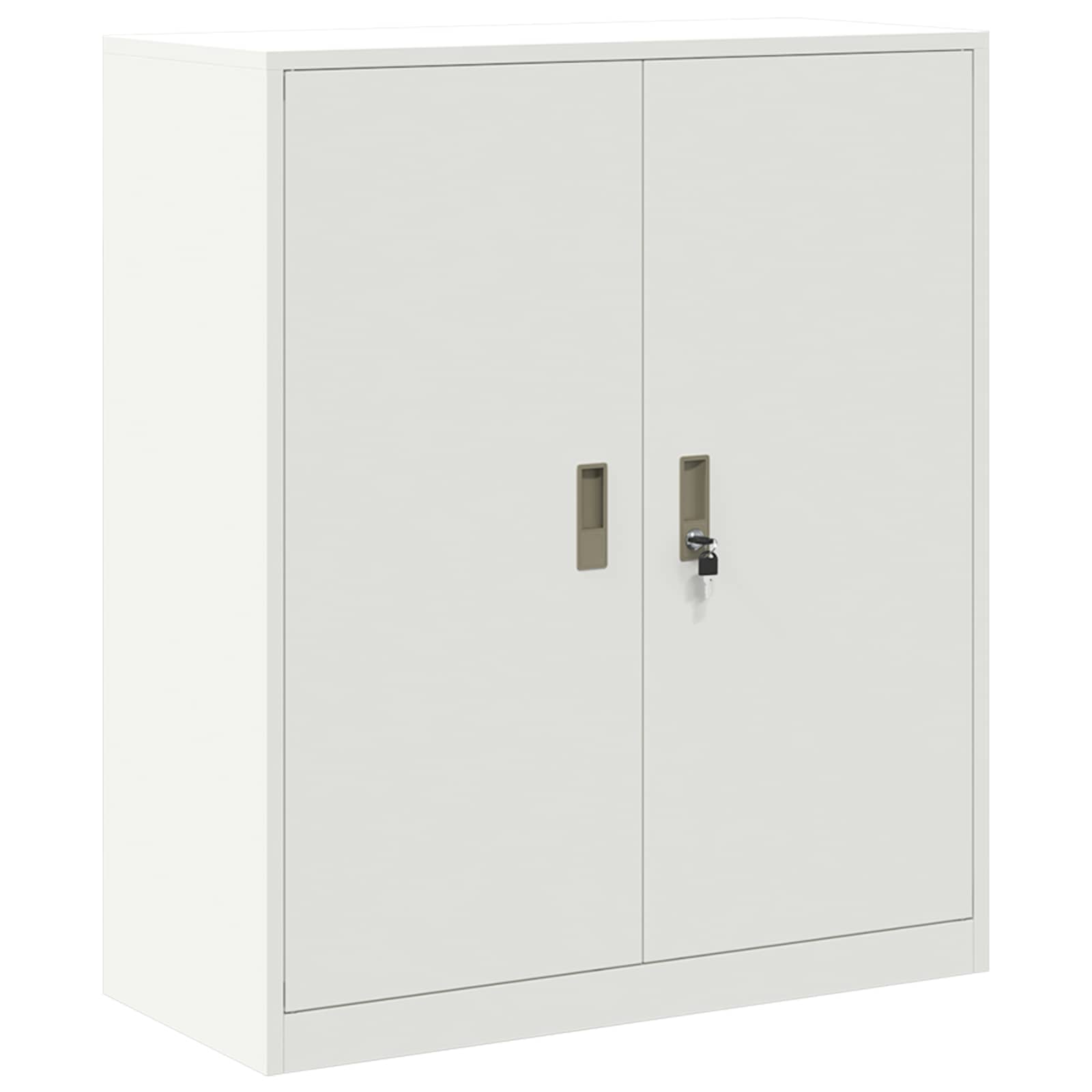 Aufbewahrungsschrank Weiß 90 x 40 x 105 cm Stahl