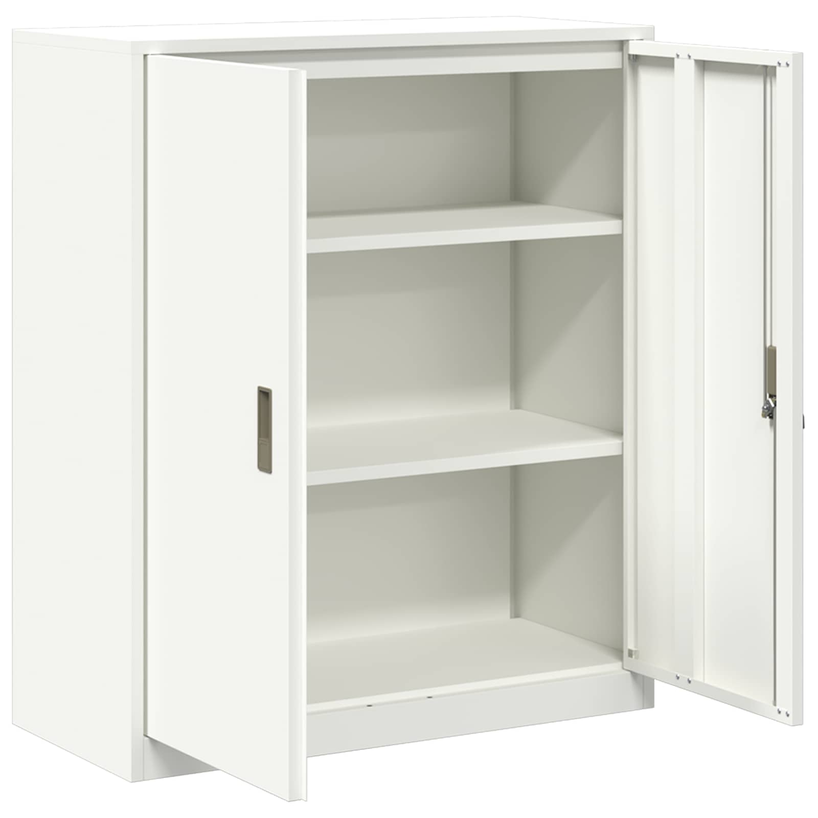Aufbewahrungsschrank Weiß 90 x 40 x 105 cm Stahl