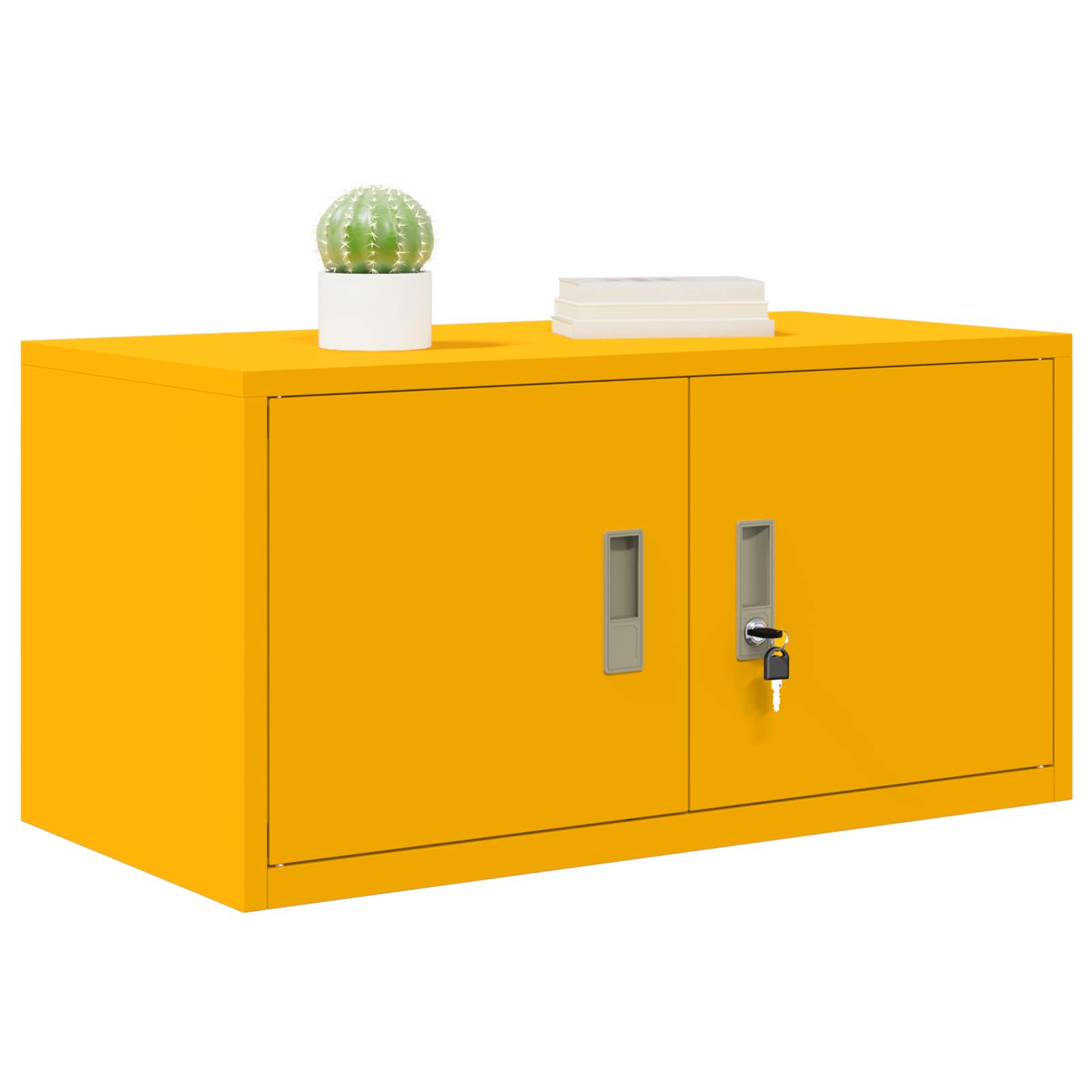 Aufbewahrungsschrank Senfgelb 80 x 40 x 40 cm Stahl