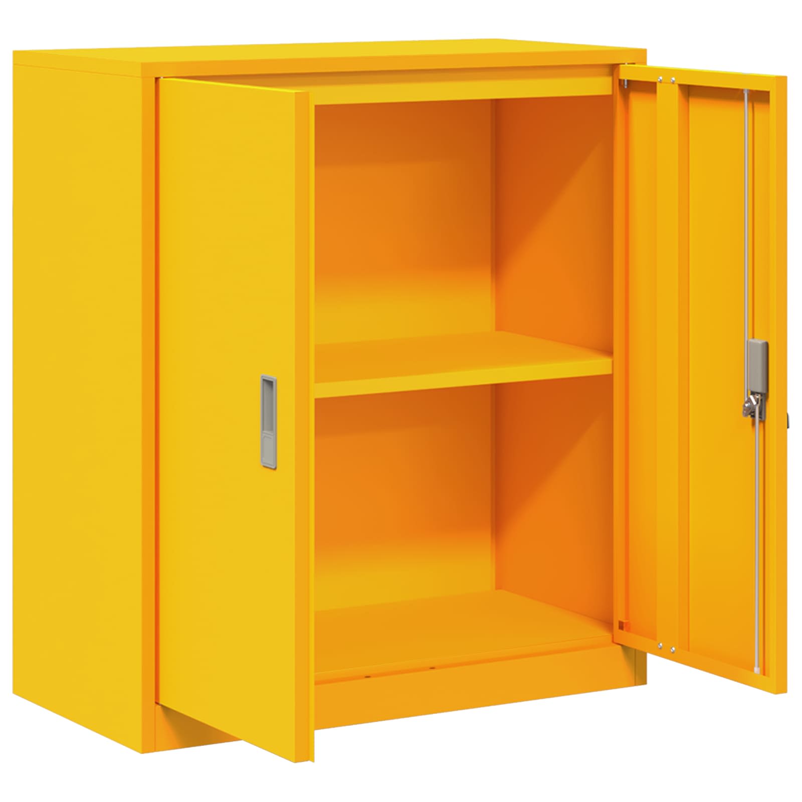 Aufbewahrungsschrank Senfgelb 80 x 40 x 90 cm Stahl