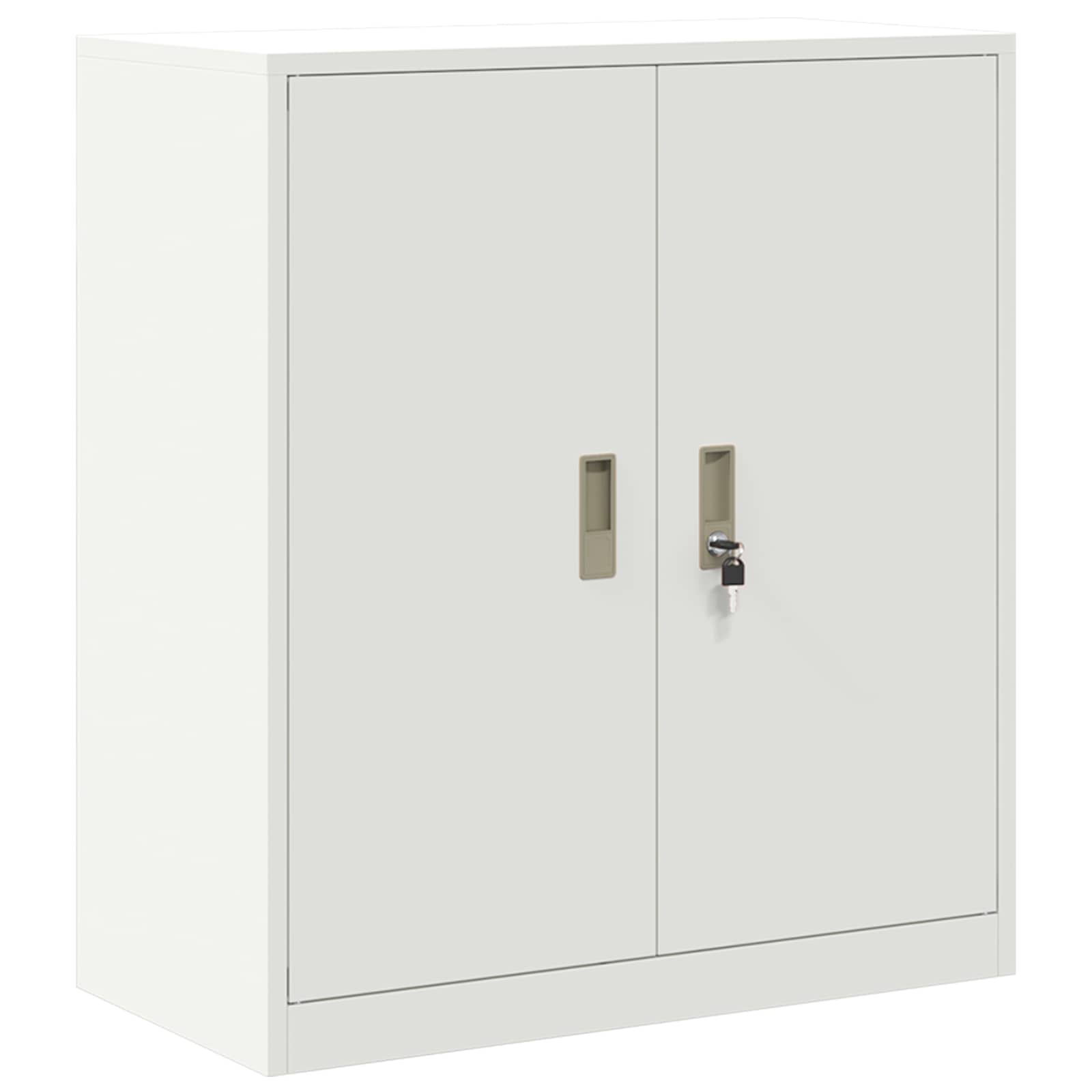 Aufbewahrungsschrank Weiß 80 x 40 x 90 cm Stahl