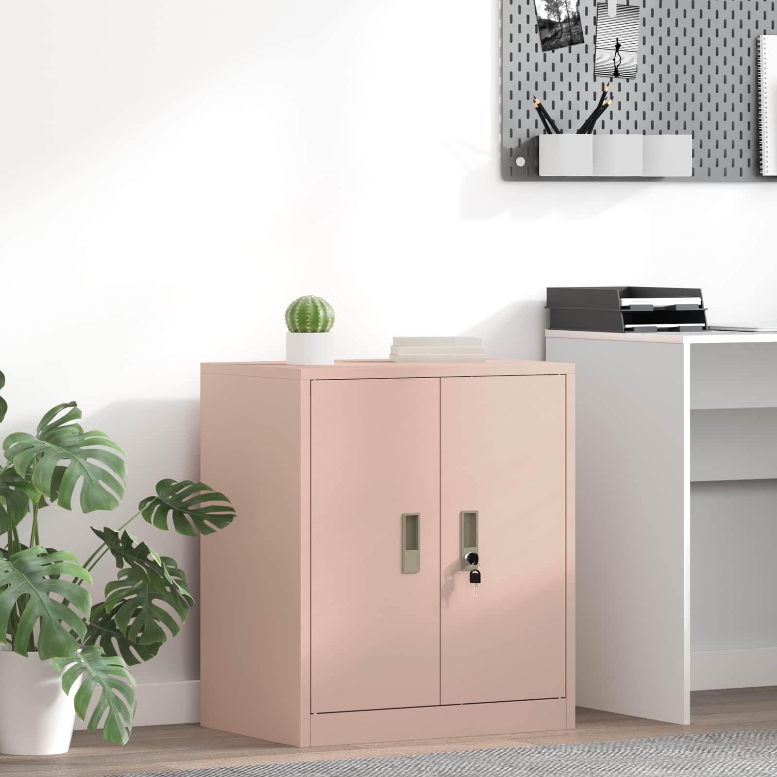 Aufbewahrungsschrank Rosa 60 x 40 x 70 cm Stahl