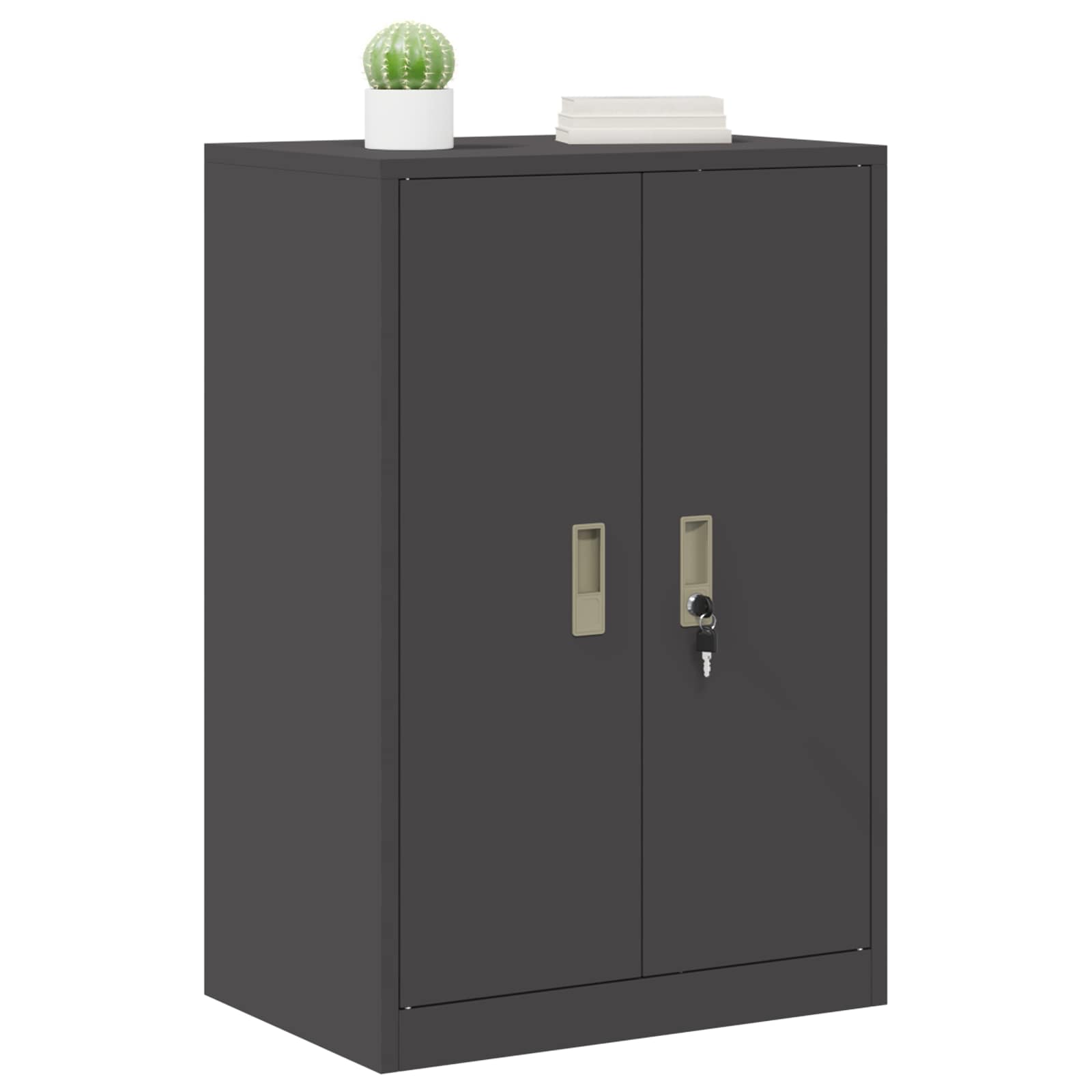 Aufbewahrungsschrank Schwarz 60 x 40 x 90 cm Stahl