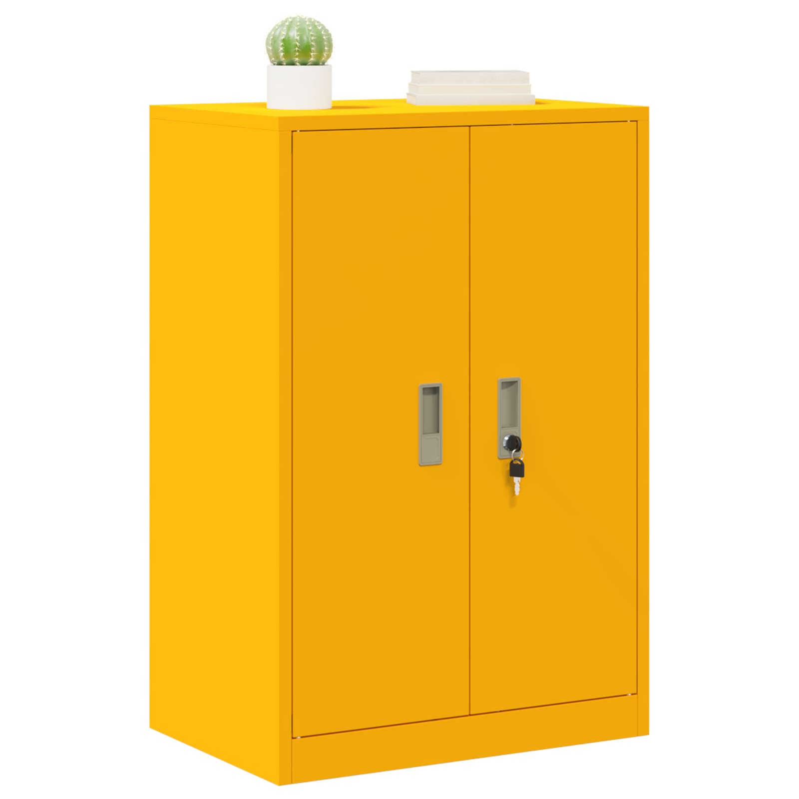 Aufbewahrungsschrank Senfgelb 60 x 40 x 90 cm Stahl
