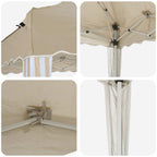 Pop-up Partyzelt 195 x 195 x 245 cm Creme Oxford-Stoff