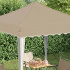 Pop-up Partyzelt 195 x 195 x 245 cm Creme Oxford-Stoff