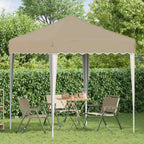 Pop-up Partyzelt 195 x 195 x 245 cm Creme Oxford-Stoff