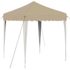 Pop-up Partyzelt 195 x 195 x 245 cm Creme Oxford-Stoff