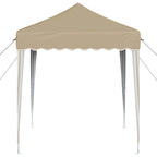 Pop-up Partyzelt 195 x 195 x 245 cm Creme Oxford-Stoff