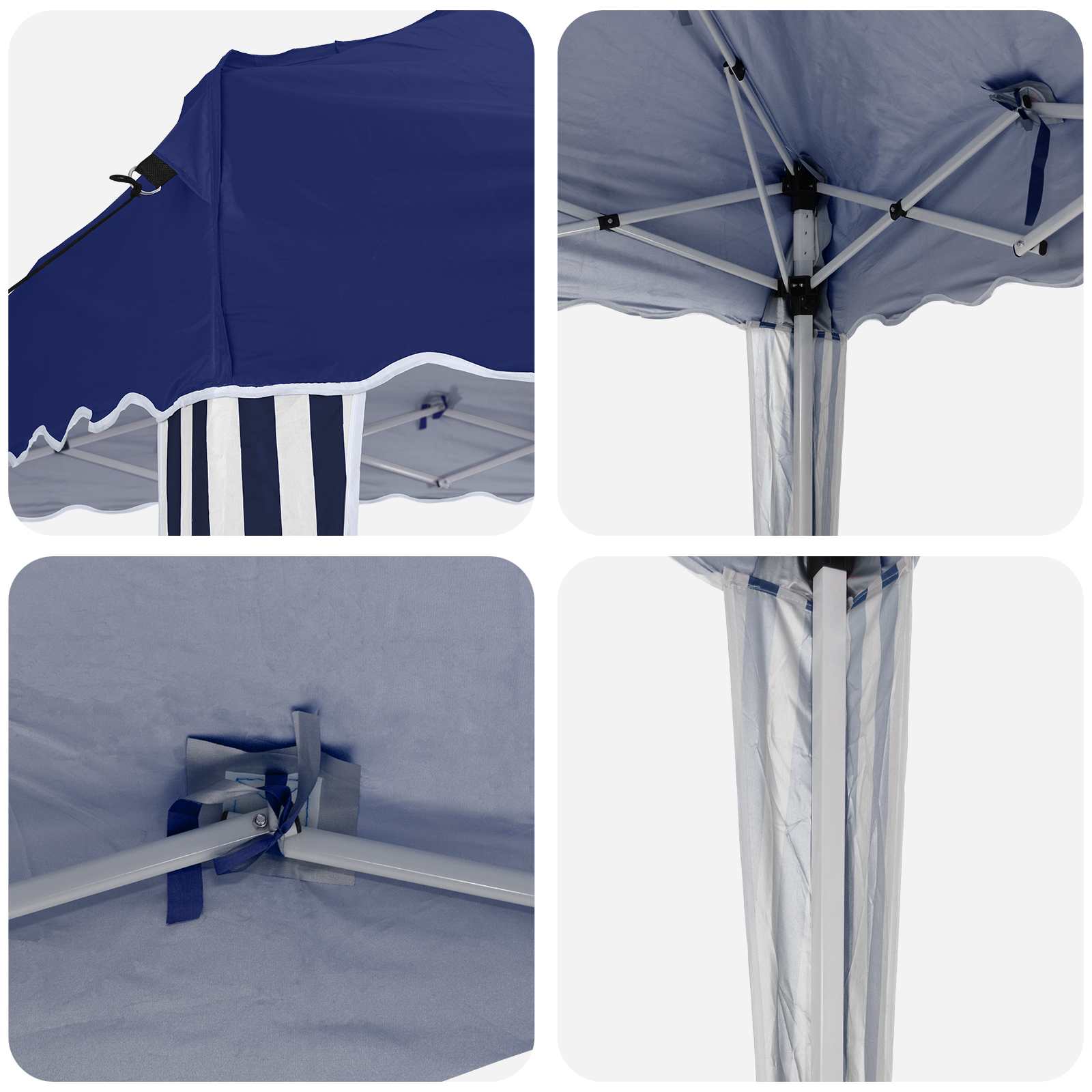 Pop-up Partyzelt 195 x 195 x 245 cm Blau Oxford-Stoff