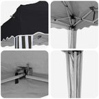 Pop-up Partyzelt 195 x 195 x 245 cm Anthrazit Oxford-Stoff