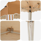 Pop-up Partyzelt 195 x 195 x 245 cm Beige Oxford-Stoff