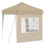 Pop-up Partyzelt 195 x 195 x 245 cm Creme Oxford-Stoff