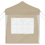 Pop-up Partyzelt 195 x 195 x 245 cm Creme Oxford-Stoff