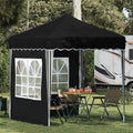 Pop-up Partyzelt 195 x 195 x 245 cm Anthrazit Oxford-Stoff