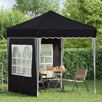 Pop-up Partyzelt 195 x 195 x 245 cm Anthrazit Oxford-Stoff